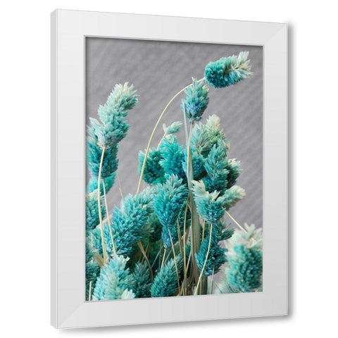 Autumnal Teal I White Modern Wood Framed Art Print by Savone, Daniela