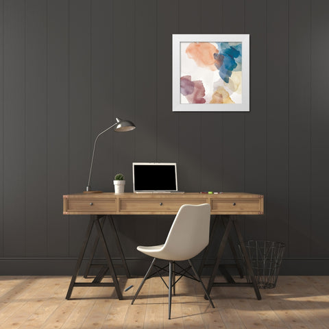 Flow of Spring I White Modern Wood Framed Art Print by Savone, Daniela