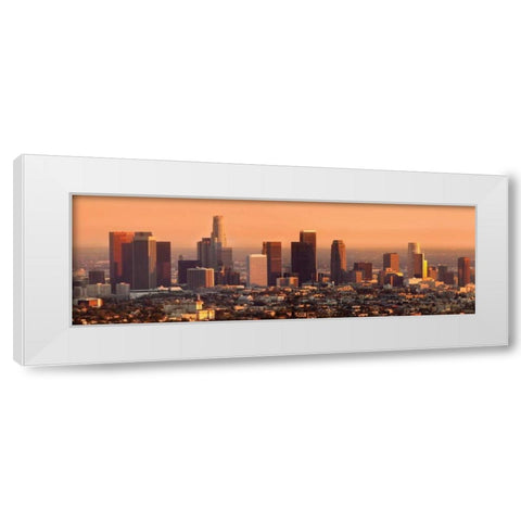 Los Angeles Sunset White Modern Wood Framed Art Print by Stein, Daniel