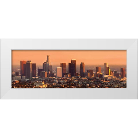 Los Angeles Sunset White Modern Wood Framed Art Print by Stein, Daniel