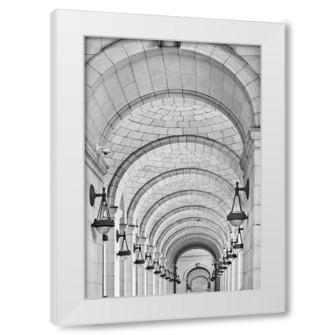 Union Station Arches White Modern Wood Framed Art Print by Stein, Daniel