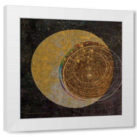 Waning Crescent White Modern Wood Framed Art Print by Varrasso, Enrico