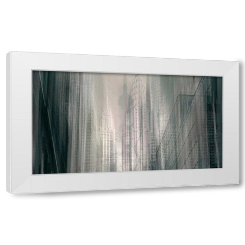 Manhattan Mayhem White Modern Wood Framed Art Print by Jenney, Jessica