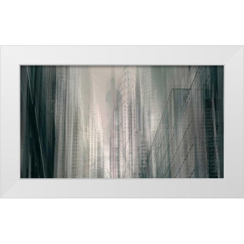 Manhattan Mayhem White Modern Wood Framed Art Print by Jenney, Jessica