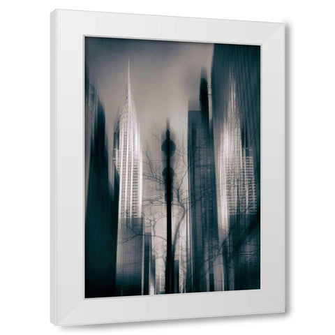 Metropolis White Modern Wood Framed Art Print by Jenney, Jessica