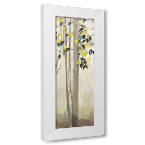 Walking Through Trees III White Modern Wood Framed Art Print by K, Ella