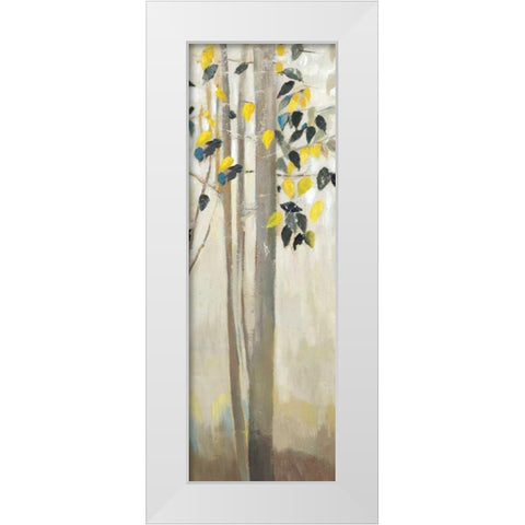 Walking Through Trees III White Modern Wood Framed Art Print by K, Ella