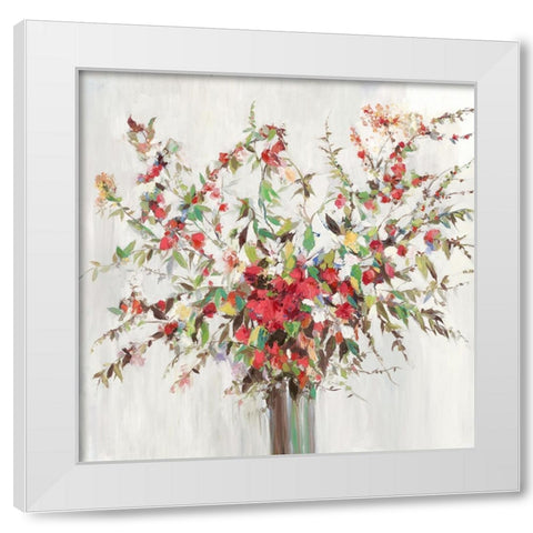 Color Tango White Modern Wood Framed Art Print by Ella K