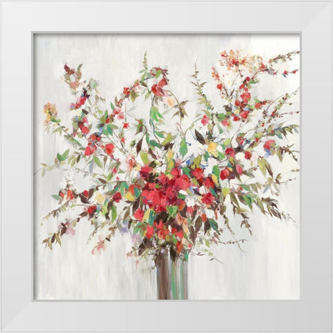 Color Tango White Modern Wood Framed Art Print by Ella K