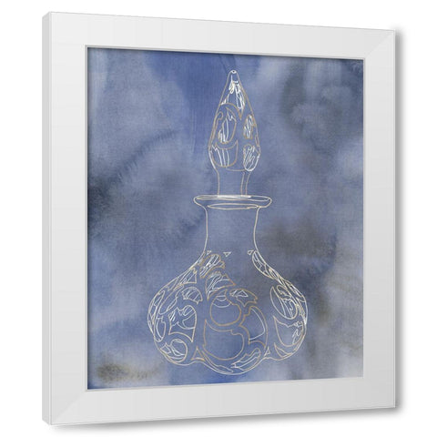 Antique Perfume Bottle III White Modern Wood Framed Art Print by Sparler, Erin
