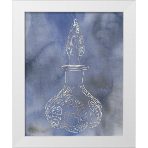 Antique Perfume Bottle III White Modern Wood Framed Art Print by Sparler, Erin