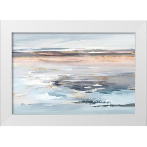 Beyond the Sea White Modern Wood Framed Art Print by Lera