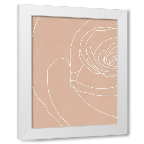 Blush Flowers III  White Modern Wood Framed Art Print by Leonard, Sarah
