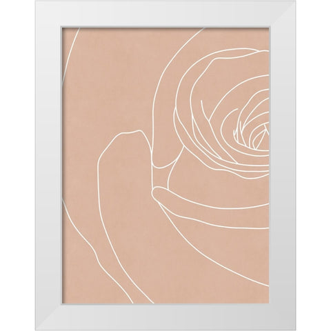 Blush Flowers III  White Modern Wood Framed Art Print by Leonard, Sarah