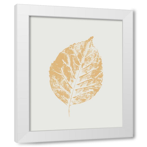 Colour Leaf Print I  White Modern Wood Framed Art Print by Leonard, Sarah