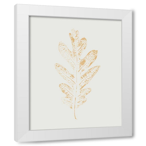 Colour Leaf Print IV White Modern Wood Framed Art Print by Leonard, Sarah