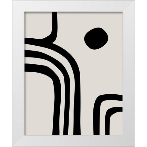 Detour IÂ  White Modern Wood Framed Art Print by Leonard, Sarah