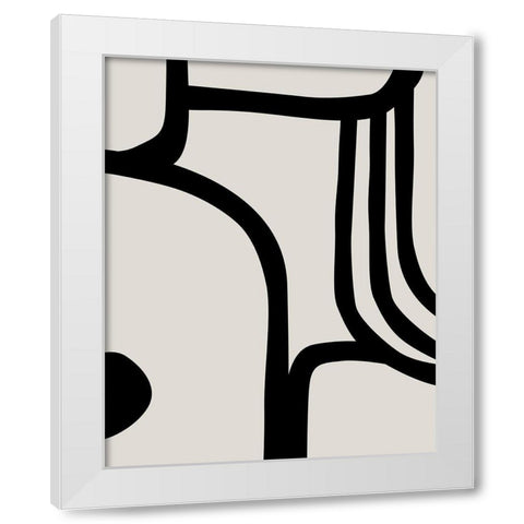 Detour II White Modern Wood Framed Art Print by Leonard, Sarah