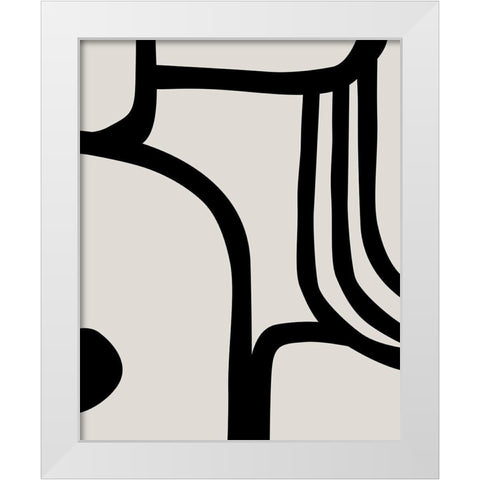 Detour II White Modern Wood Framed Art Print by Leonard, Sarah