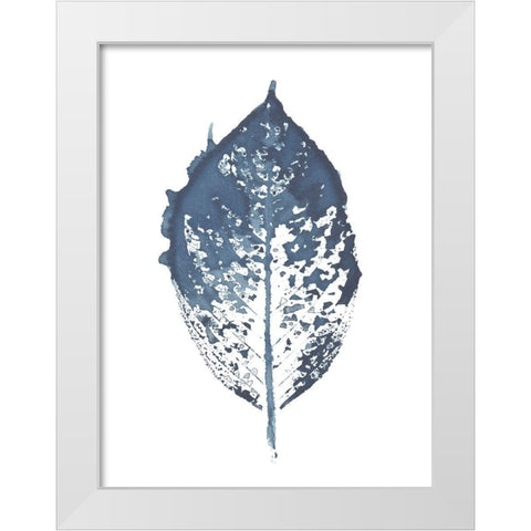Beginning in Blue VII White Modern Wood Framed Art Print by Evans, Amy
