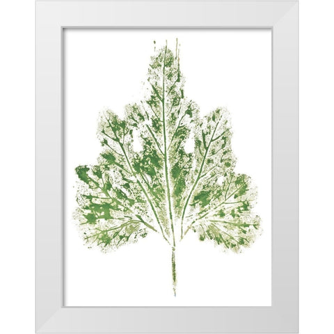 Beginning In Blue IX - Green Version  White Modern Wood Framed Art Print by Evans, Amy