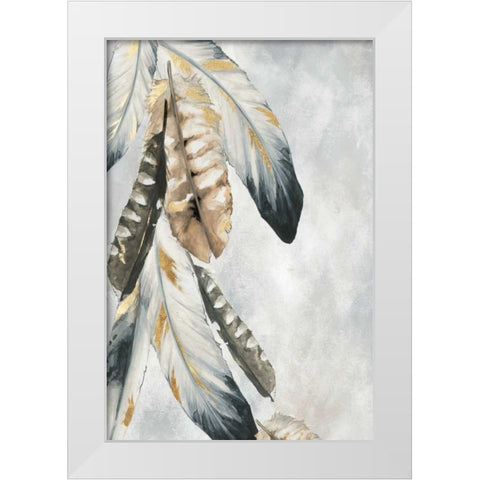 Golden Bunch White Modern Wood Framed Art Print by Watts, Eva