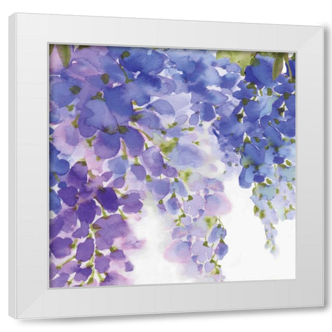 Wisteria II White Modern Wood Framed Art Print by Watts, Eva