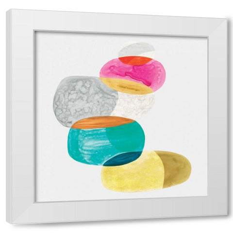 Color Combo I White Modern Wood Framed Art Print by Watts, Eva