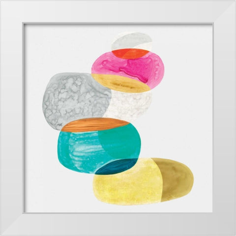 Color Combo I White Modern Wood Framed Art Print by Watts, Eva