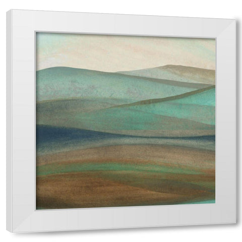 Mountainscape II White Modern Wood Framed Art Print by Watts, Eva
