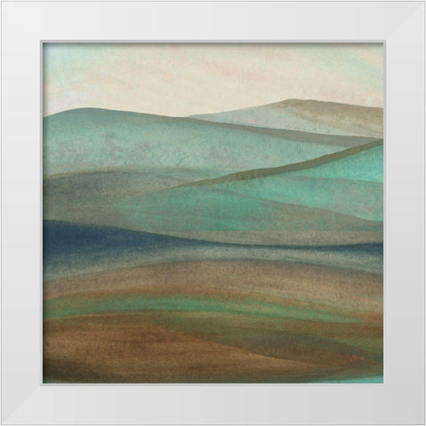 Mountainscape II White Modern Wood Framed Art Print by Watts, Eva