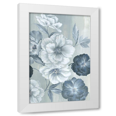 Delicate Blooms I White Modern Wood Framed Art Print by Watts, Eva