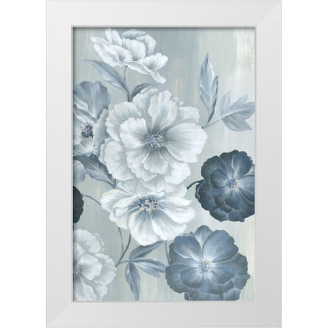 Delicate Blooms I White Modern Wood Framed Art Print by Watts, Eva