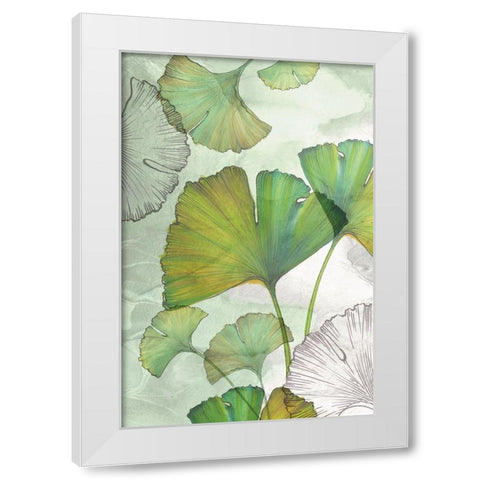 Ginkgo I White Modern Wood Framed Art Print by Watts, Eva