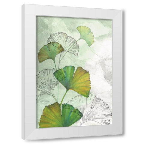 Ginkgo II White Modern Wood Framed Art Print by Watts, Eva