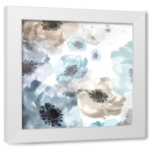 Soft Cascade I White Modern Wood Framed Art Print by Watts, Eva