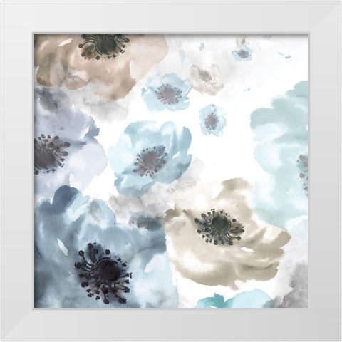 Soft Cascade I White Modern Wood Framed Art Print by Watts, Eva