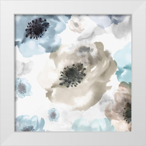 Soft Cascade II White Modern Wood Framed Art Print by Watts, Eva