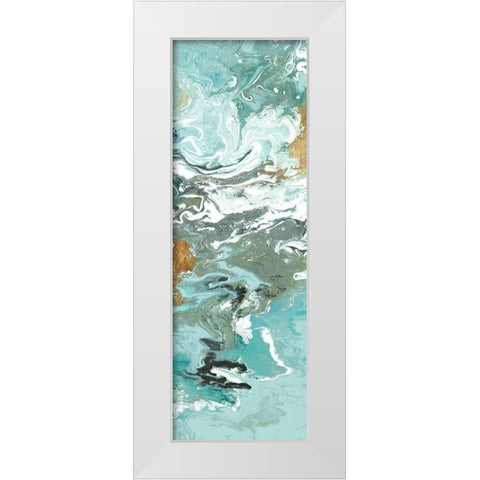 Green Marble III  White Modern Wood Framed Art Print by Watts, Eva