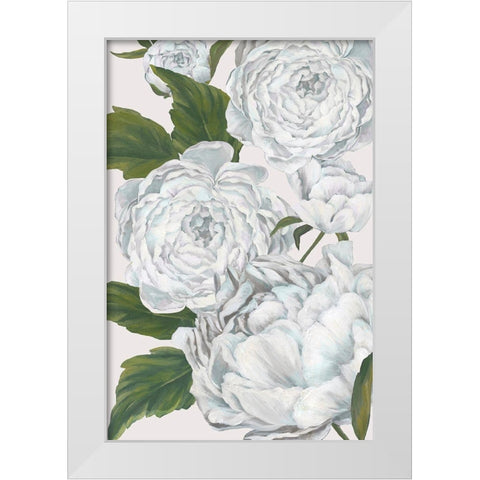 Grey Peony II White Modern Wood Framed Art Print by Watts, Eva