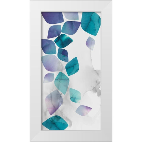 Falling Down I White Modern Wood Framed Art Print by Watts, Eva