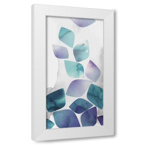 Falling Down II White Modern Wood Framed Art Print by Watts, Eva