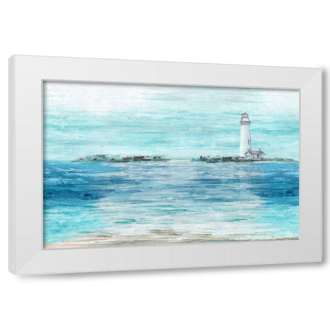 Coastal Lighthouse  White Modern Wood Framed Art Print by Watts, Eva
