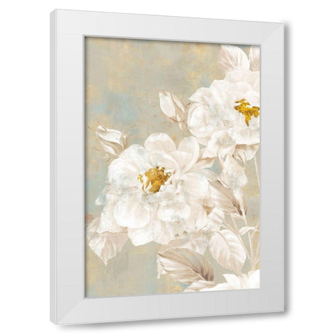 White Rose II  White Modern Wood Framed Art Print by Watts, Eva