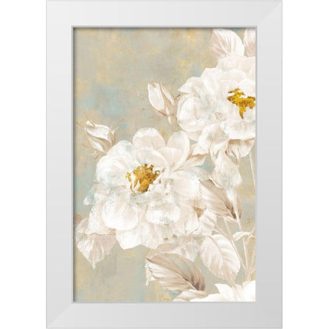 White Rose II  White Modern Wood Framed Art Print by Watts, Eva