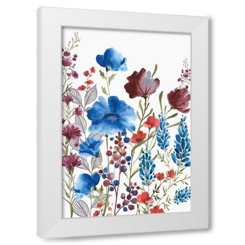 Willowherb I  White Modern Wood Framed Art Print by Watts, Eva