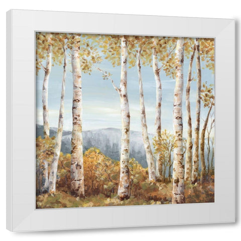 Up Hill  White Modern Wood Framed Art Print by Watts, Eva