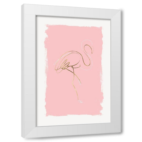 Graceful Bird I White Modern Wood Framed Art Print by Watts, Eva
