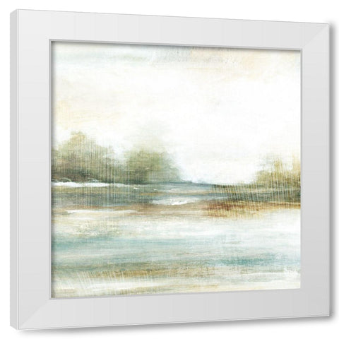 Land of Peace I White Modern Wood Framed Art Print by Watts, Eva