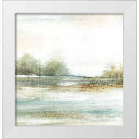 Land of Peace I White Modern Wood Framed Art Print by Watts, Eva
